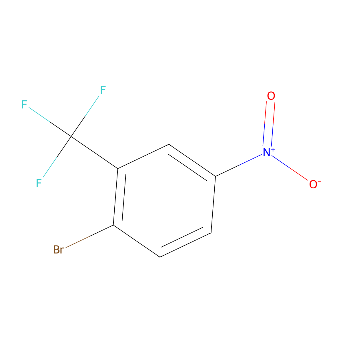 2-Bromo-5-nitrobenzotrifluoride molecular structure, CAS 367-67-9