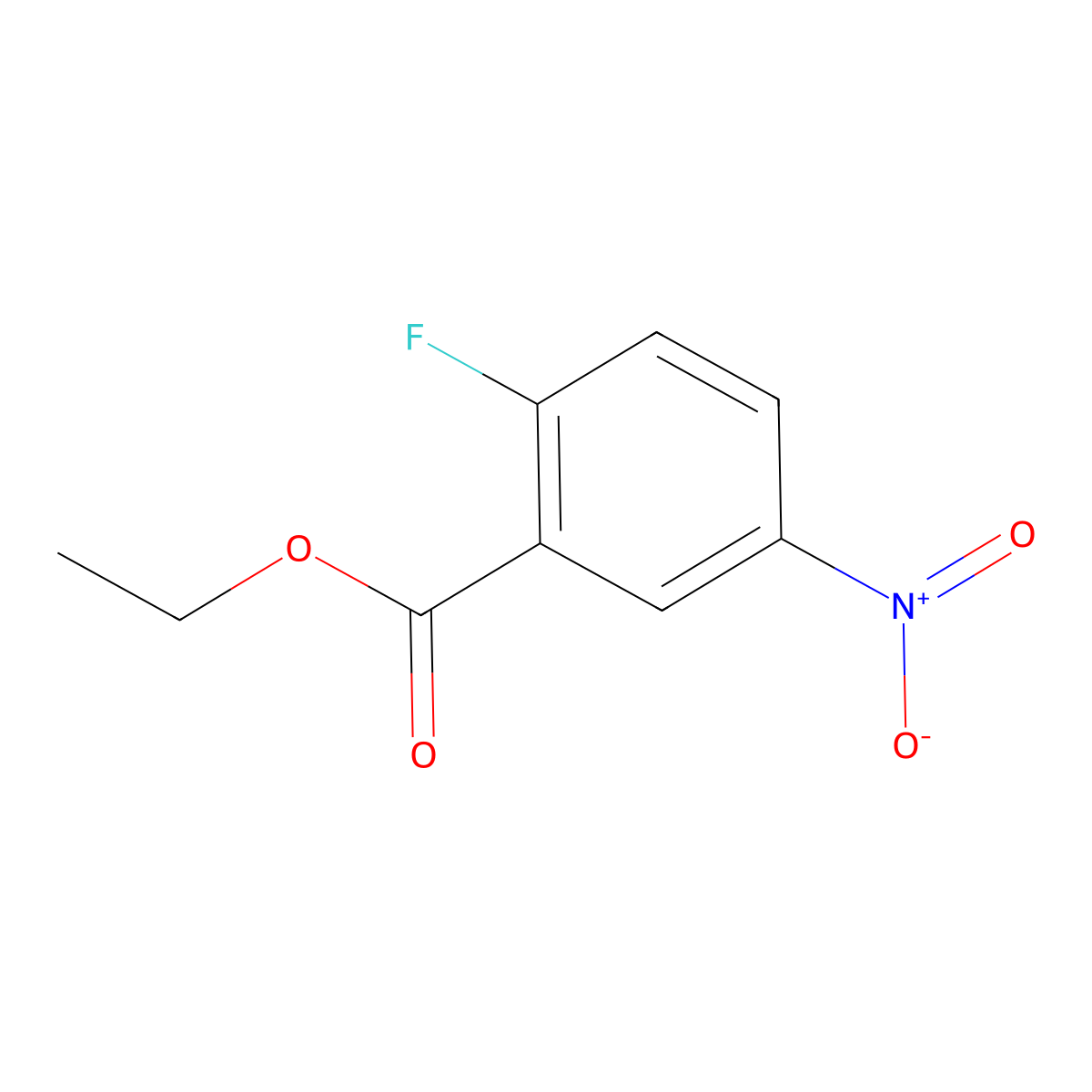 Ethyl 2-fluoro-5-nitrobenzoate molecular structure, CAS 367-79-3