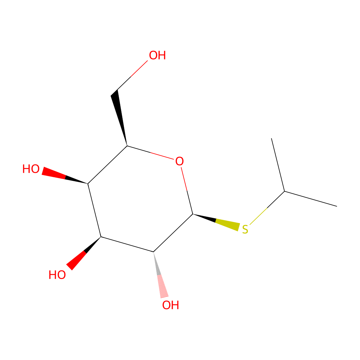 isopropyl beta-D-thiogalactopyranoside molecular structure, CAS 367-93-1