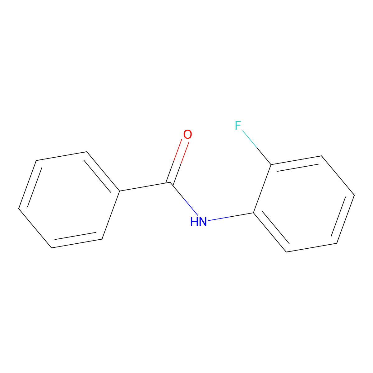 N-(2-fluorophenyl)benzamide molecular structure, CAS 367-97-5