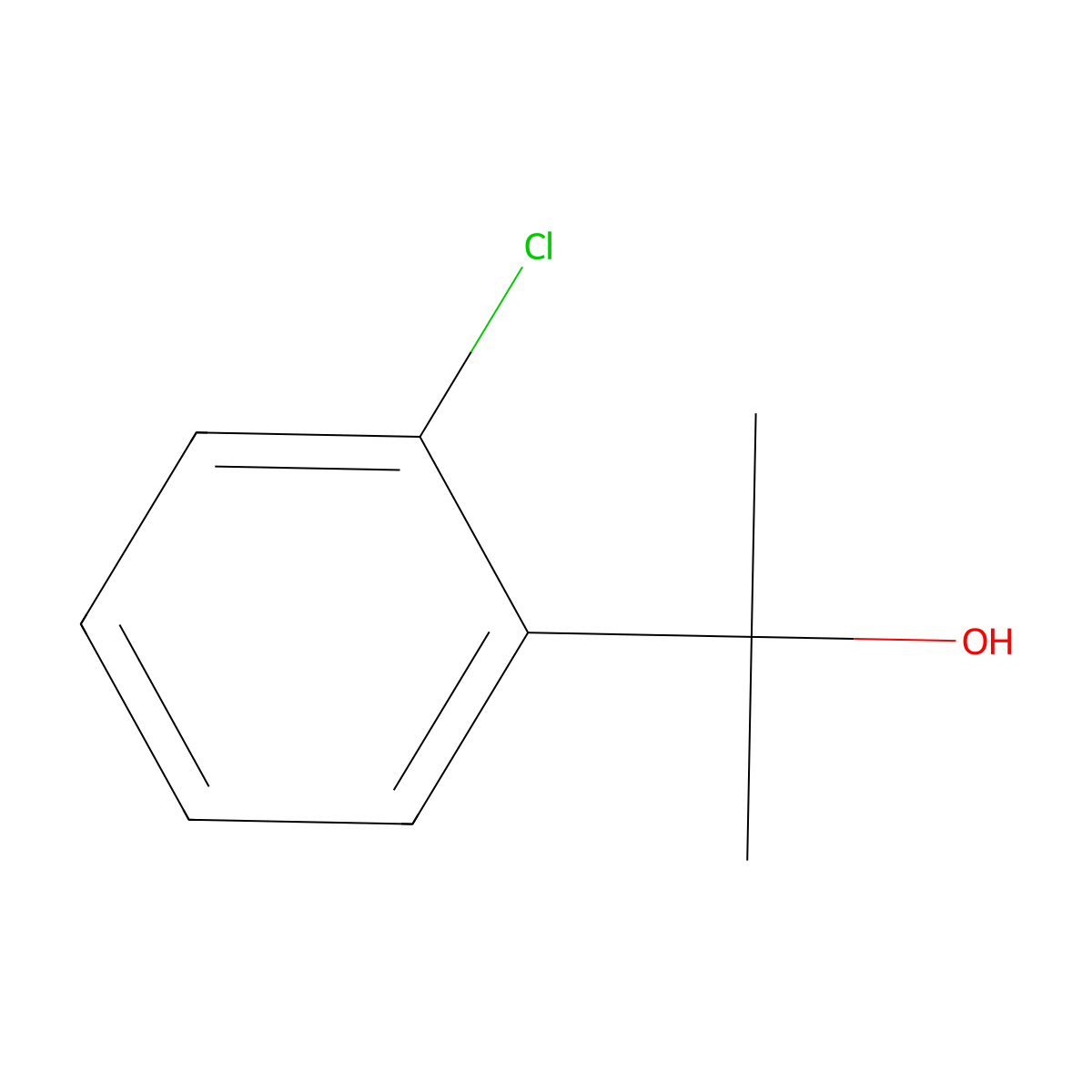 2-(2-Chlorophenyl)propan-2-ol molecular structure, CAS 3670-15-3