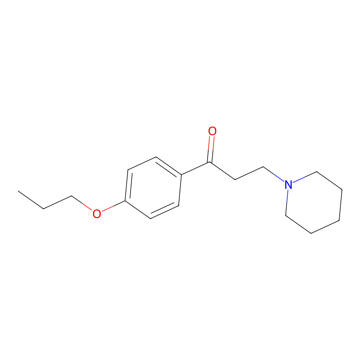 Propipocaine molecular structure, CAS 3670-68-6