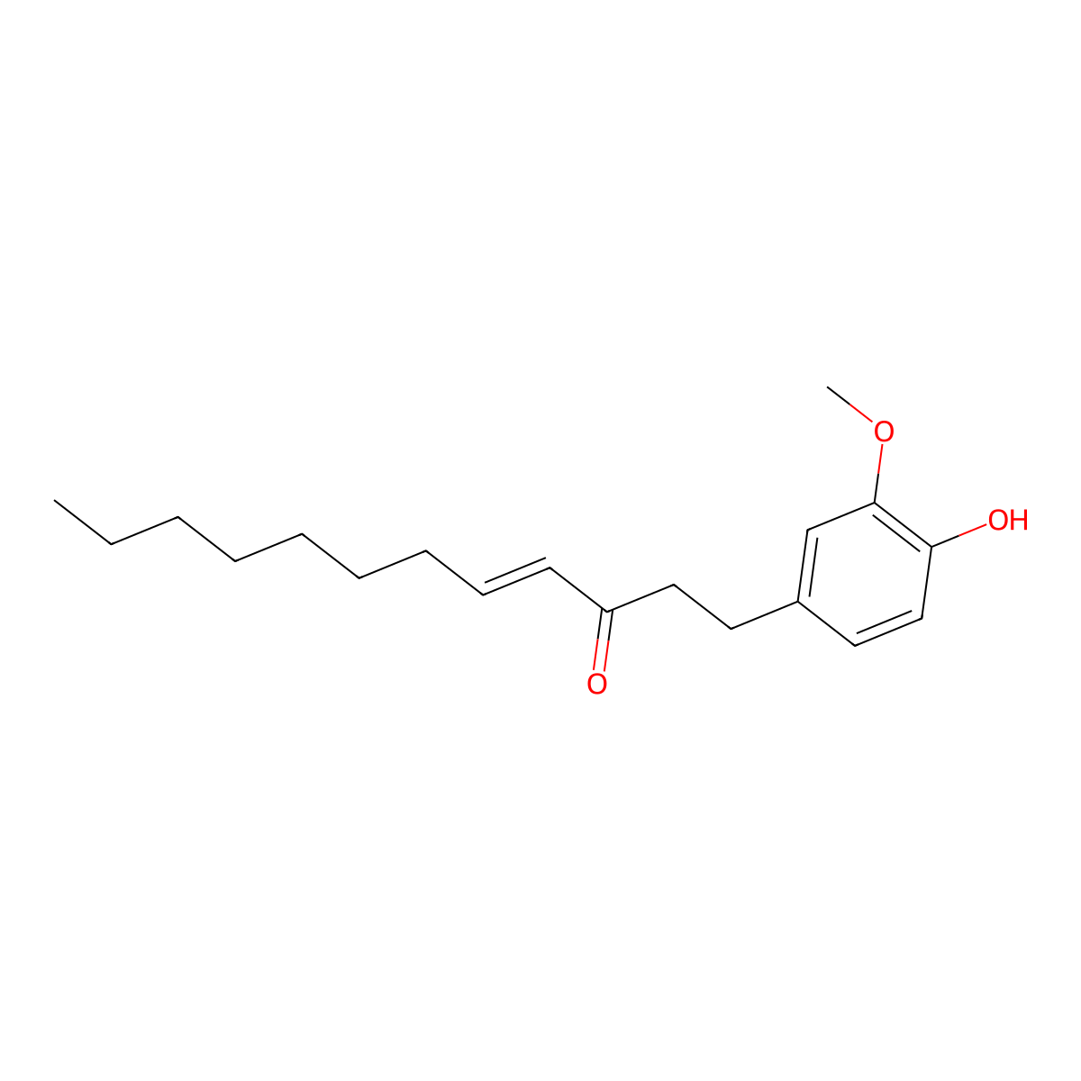 (8)-Shogaol molecular structure, CAS 36700-45-5
