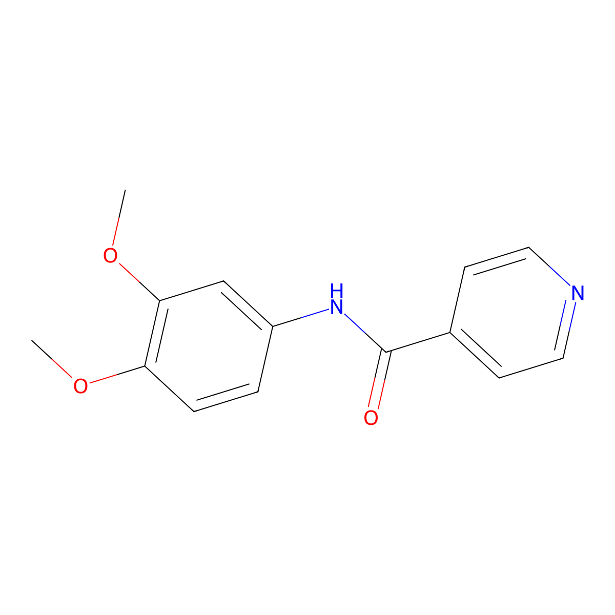 N-(3,4-dimethoxyphenyl)pyridine-4-carboxamide molecular structure, CAS 36702-78-0