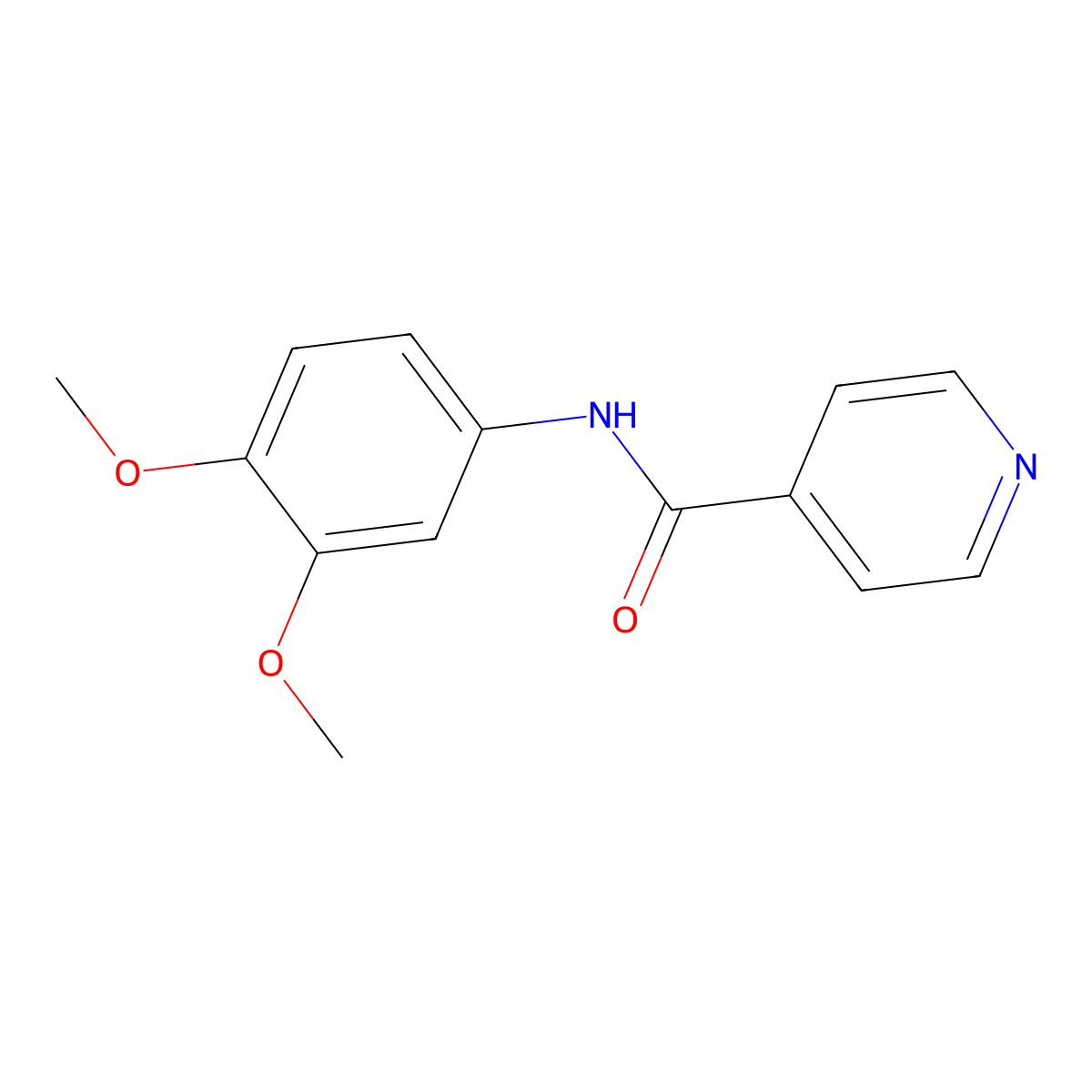 N-(3,4-dimethoxyphenyl)pyridine-4-carboxamide molecular structure, CAS 36702-78-0