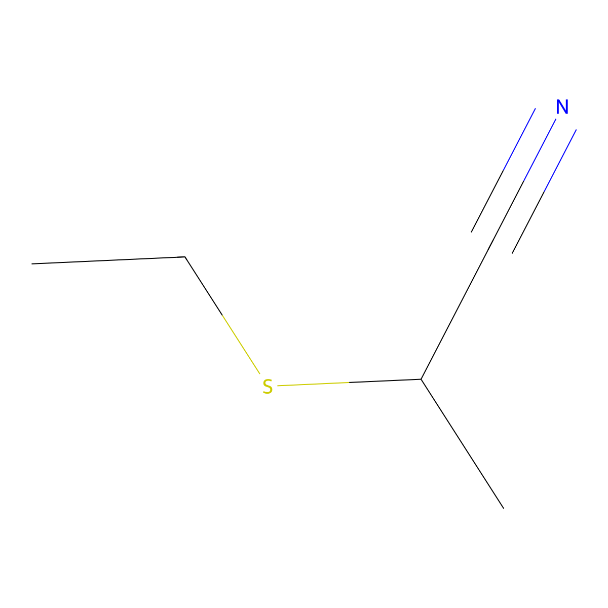 2-(Ethylsulfanyl)propanenitrile molecular structure, CAS 36705-63-2