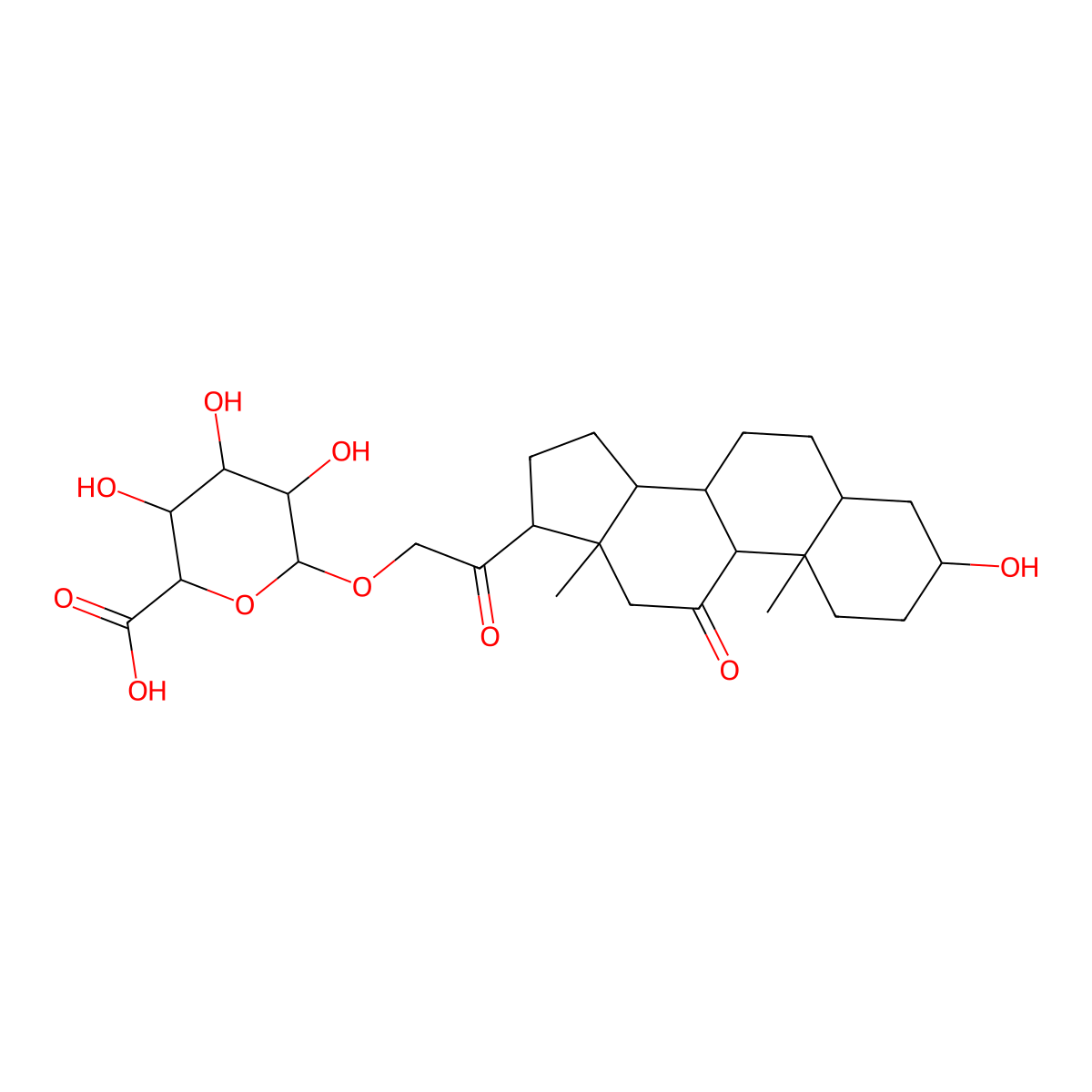 Alphadolone 21-b-D-Glucuronide molecular structure, CAS 36707-55-8