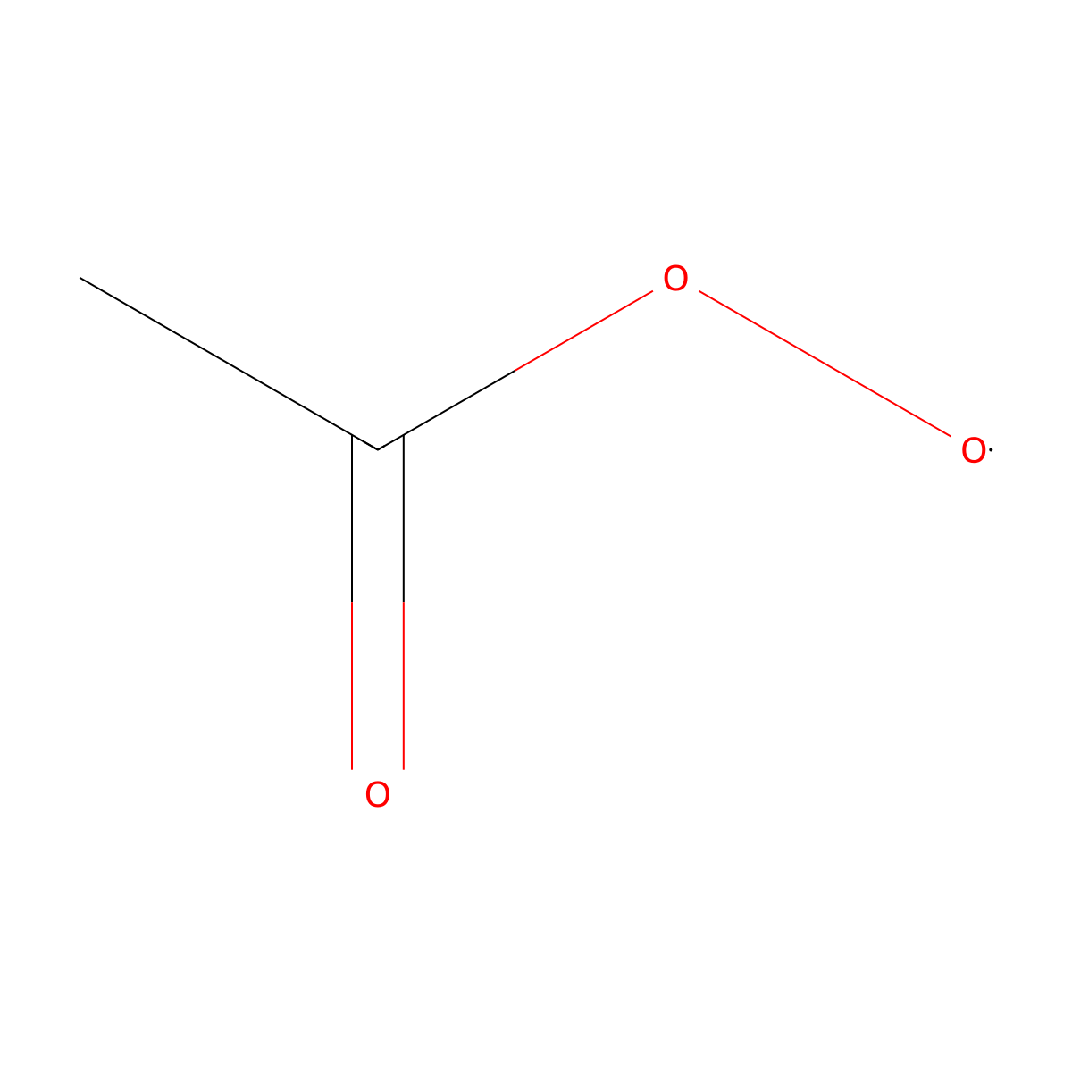 Peracetyl radical molecular structure, CAS 36709-10-1