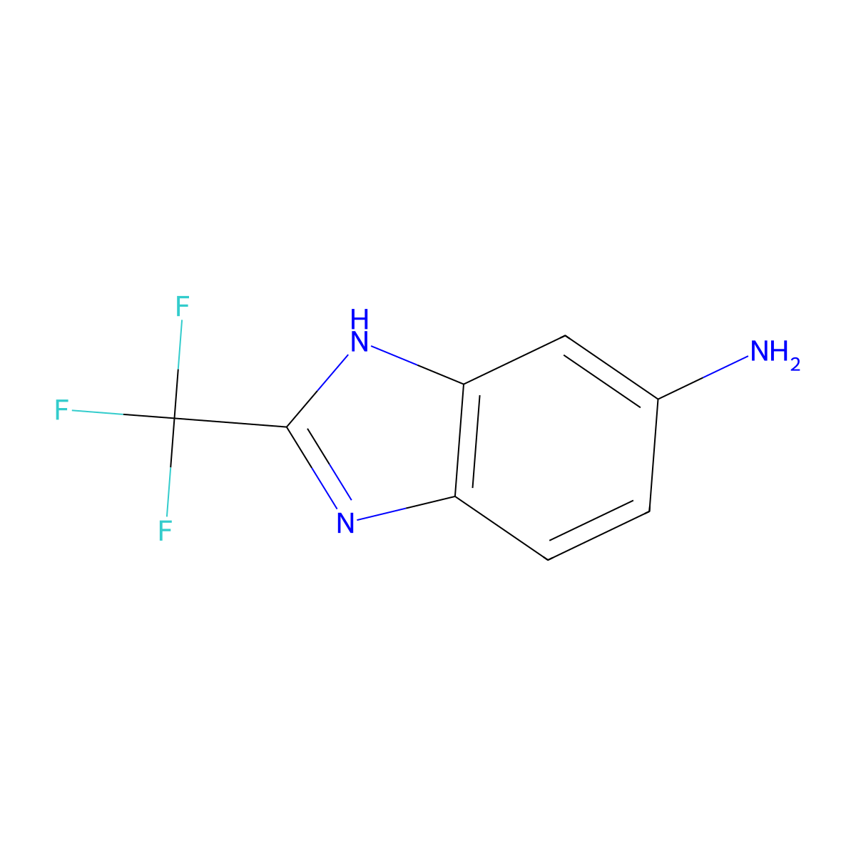 5-Amino-2-(trifluoromethyl)benzimidazole molecular structure, CAS 3671-66-7