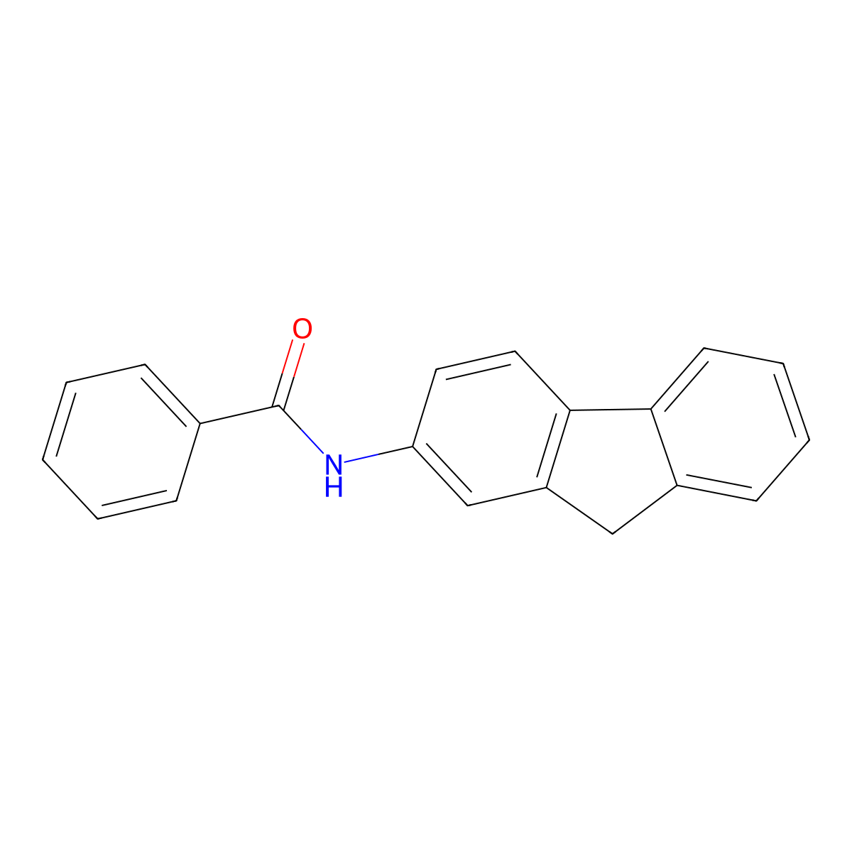 N-9H-Fluoren-2-ylbenzamide molecular structure, CAS 3671-78-1
