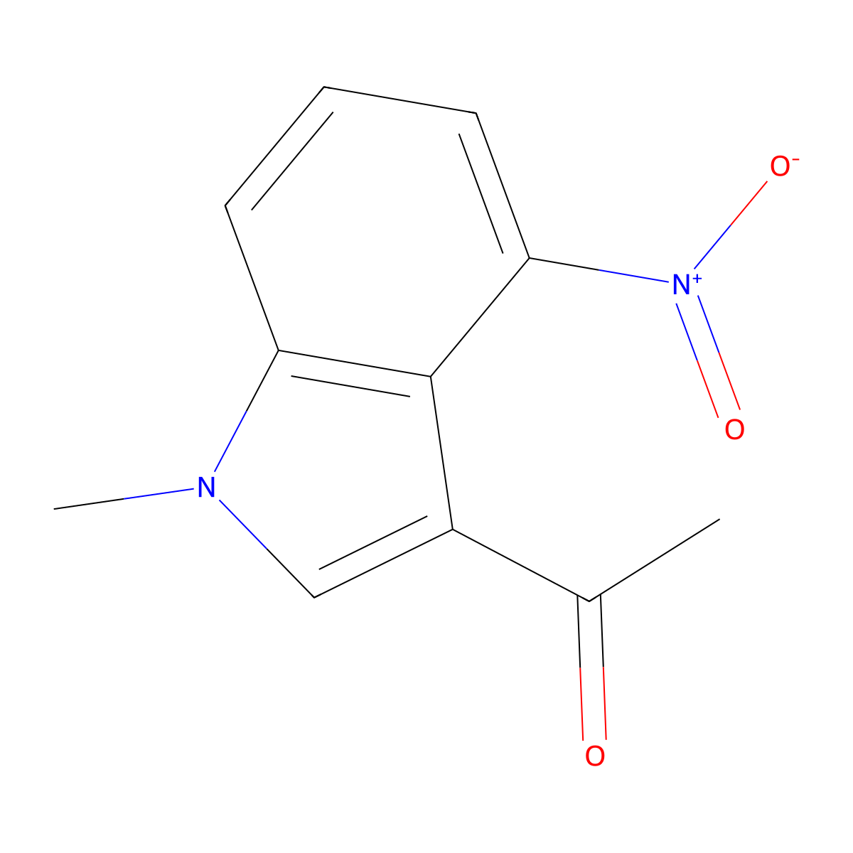 1-(1-methyl-4-nitro-1H-indol-3-yl)ethan-1-one molecular structure, CAS 36710-26-6