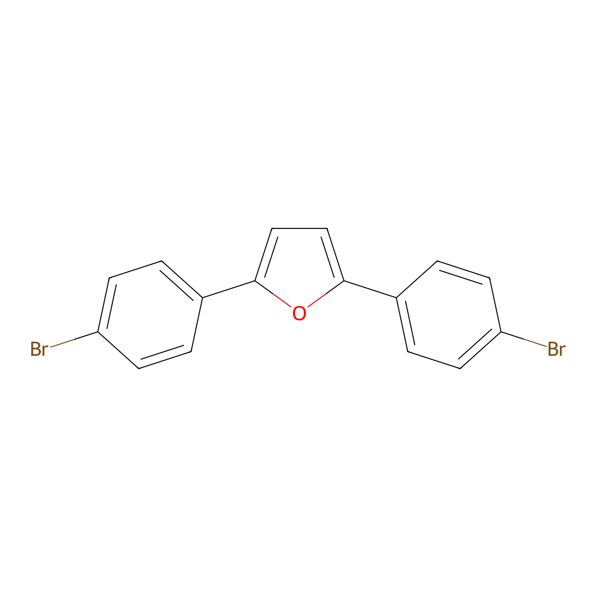 2,5-Bis(4-bromophenyl)furan molecular structure, CAS 36710-35-7