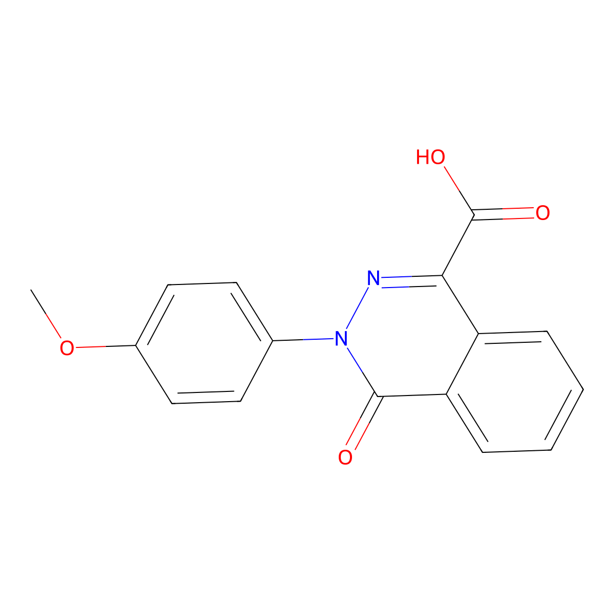 3-(4-Methoxyphenyl)-4-oxo-3,4-dihydrophthalazine-1-carboxylic acid molecular structure, CAS 36710-94-8