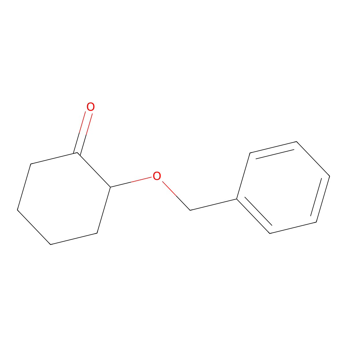 Cyclohexanone, 2-(phenylmethoxy)- molecular structure, CAS 36713-55-0