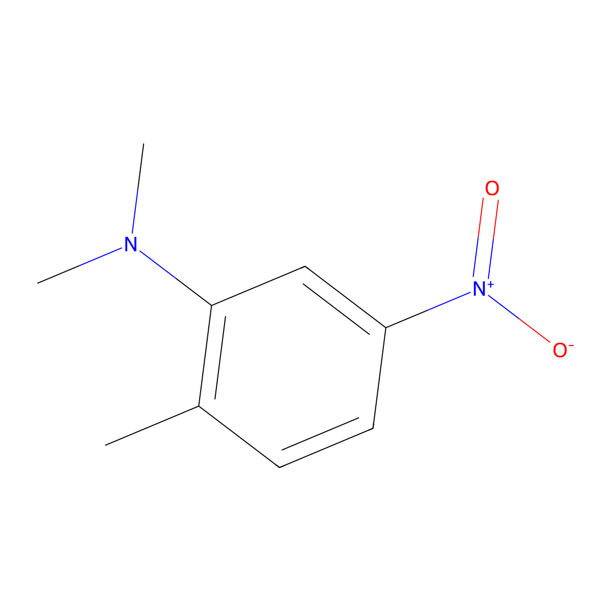 N,N,2-Trimethyl-5-nitroaniline molecular structure, CAS 36714-84-8