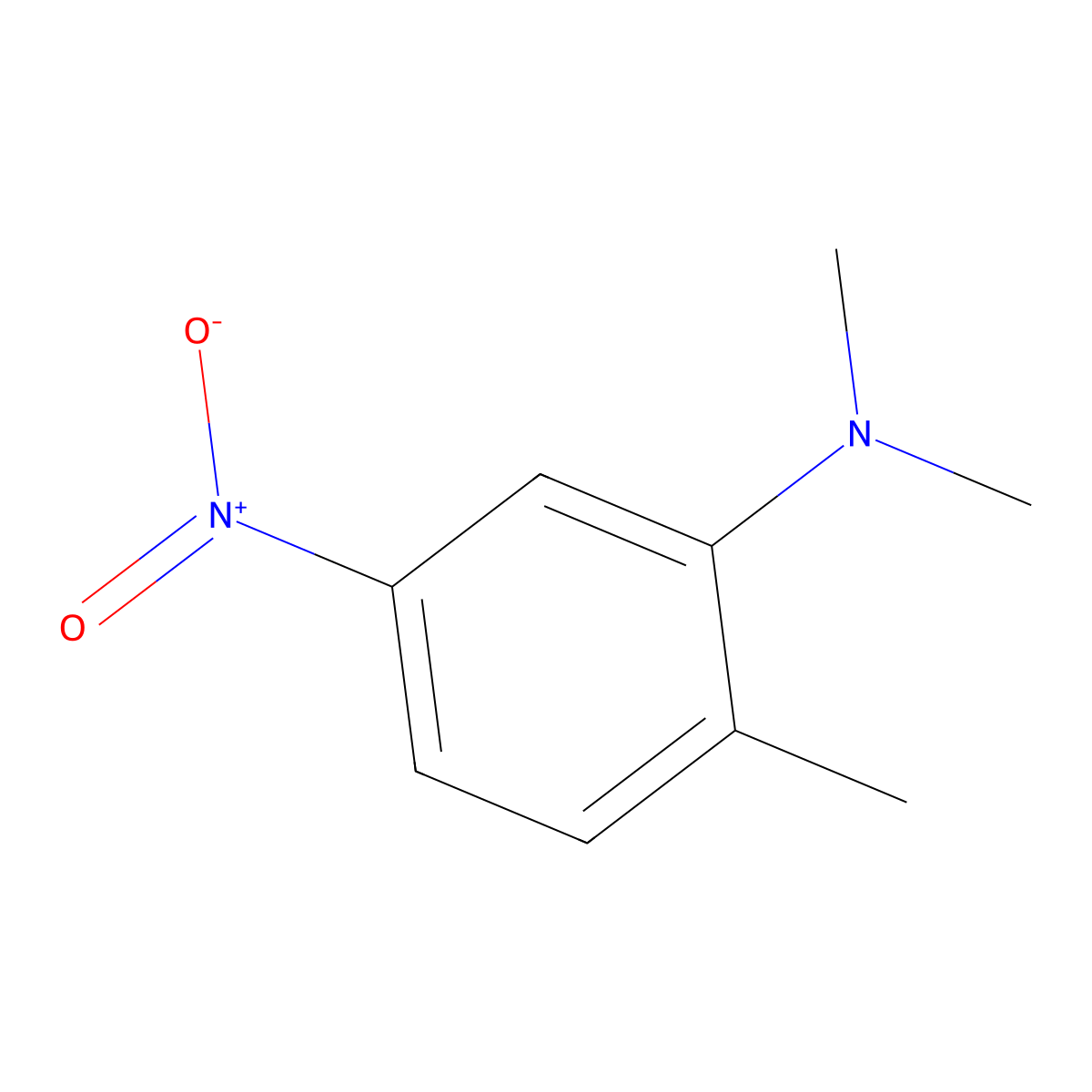 N,N,2-Trimethyl-5-nitroaniline molecular structure, CAS 36714-84-8