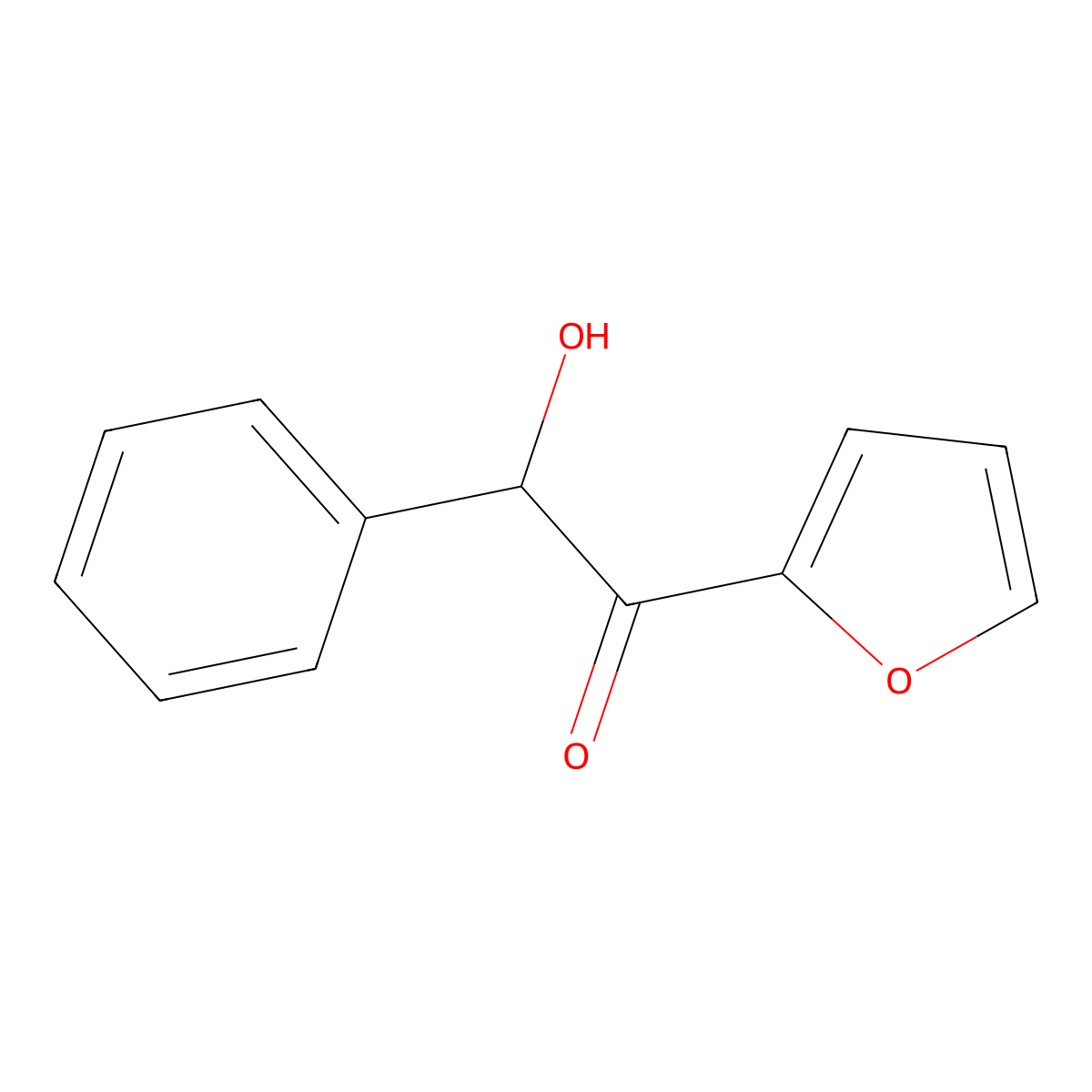 2-Furyl alpha-hydroxybenzyl ketone molecular structure, CAS 36715-43-2