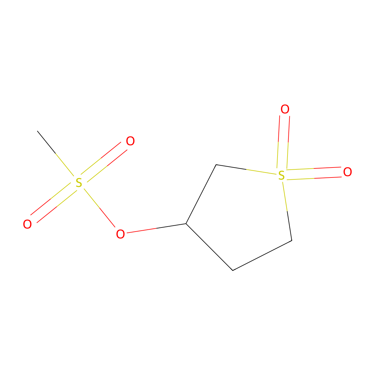 3-Methylsulfonyloxytetrahydrothiophen-1,1-dioxide molecular structure, CAS 36715-83-0