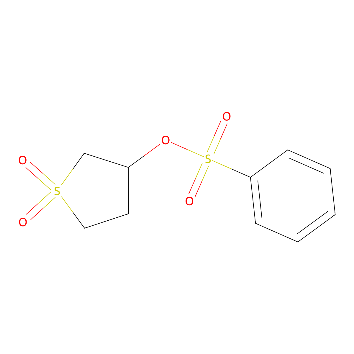 1,1-Dioxidotetrahydrothiophen-3-yl benzenesulfonate molecular structure, CAS 36715-84-1