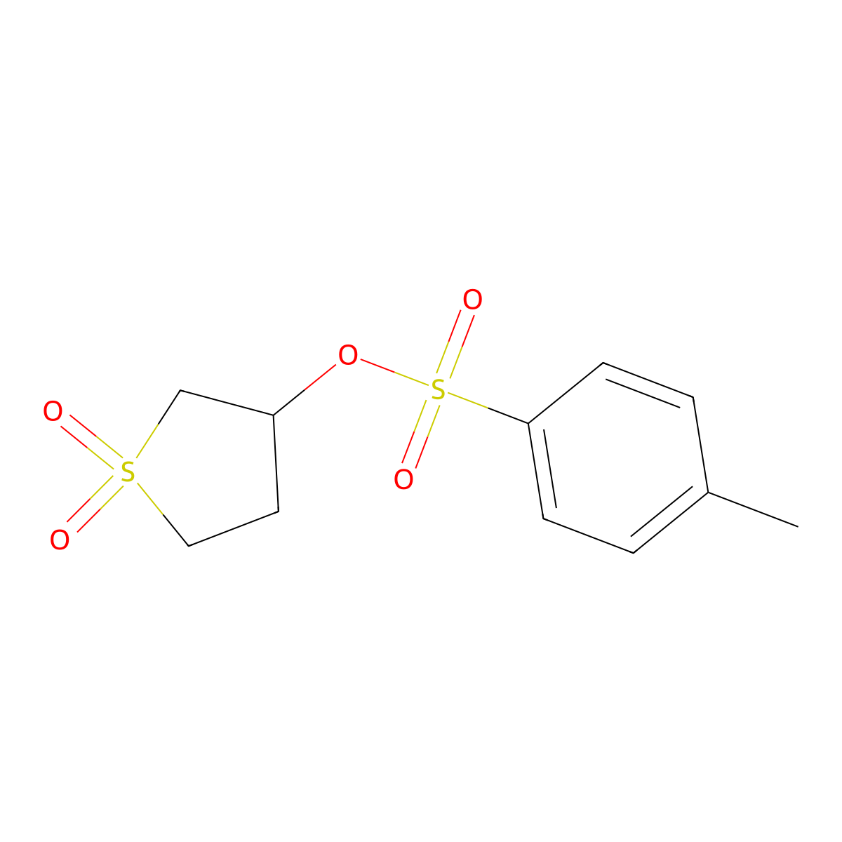 1,1-Dioxo-1lambda6-thiolan-3-yl 4-methylbenzene-1-sulfonate molecular structure, CAS 36715-85-2