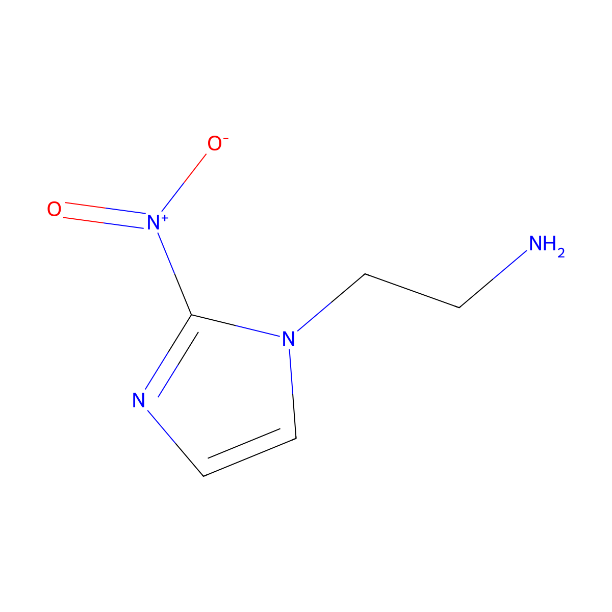 2-(2-Nitro-1H-imidazol-1-yl)ethan-1-amine molecular structure, CAS 36717-77-8