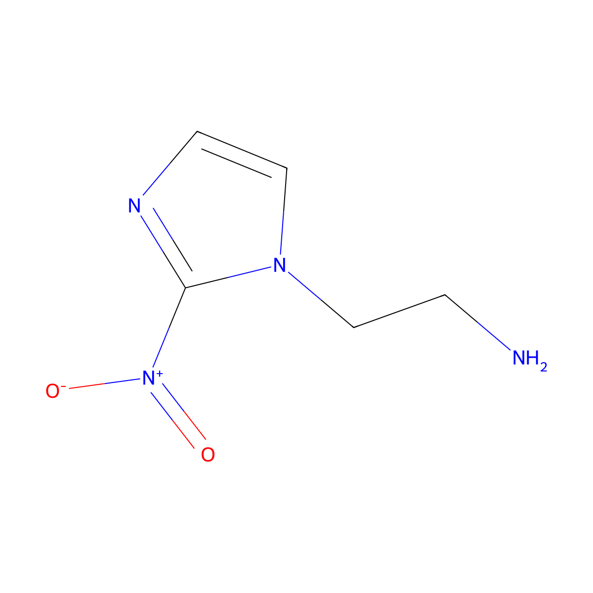 2-(2-Nitro-1H-imidazol-1-yl)ethan-1-amine molecular structure, CAS 36717-77-8