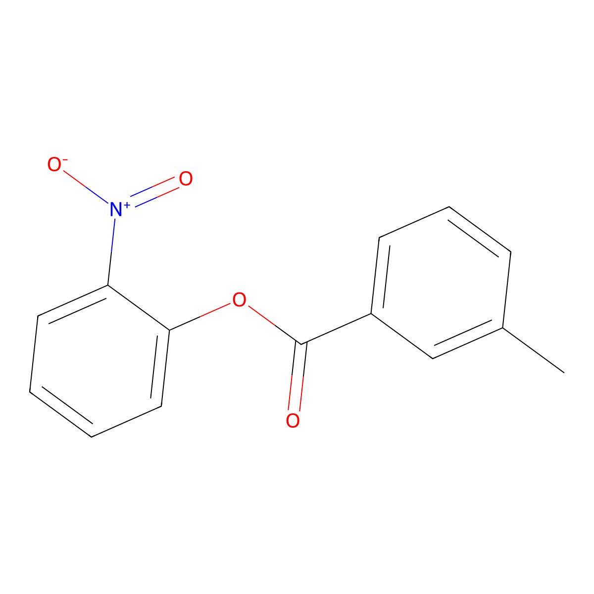 2-Nitrophenyl 3-methylbenzoate molecular structure, CAS 36718-36-2