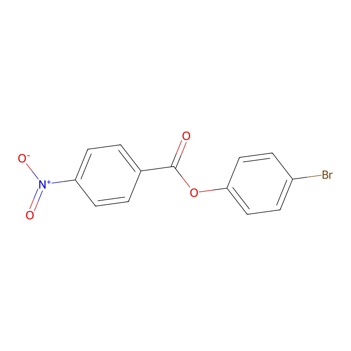 4-Bromophenyl 4-nitrobenzoate molecular structure, CAS 36718-65-7