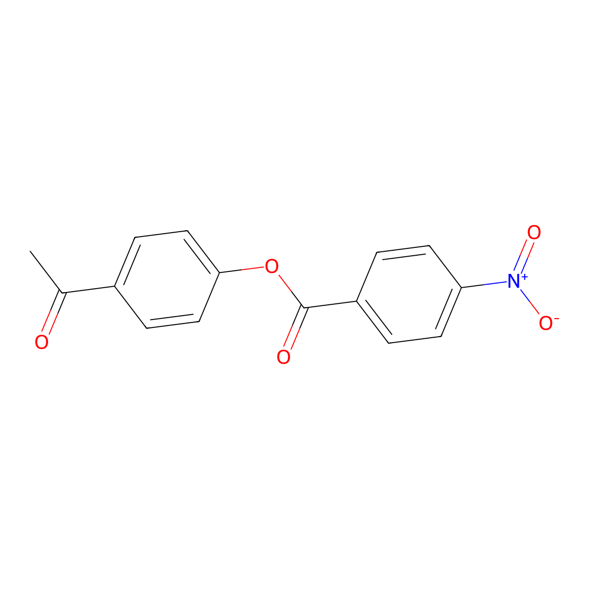 4-Acetylphenyl 4-nitrobenzoate molecular structure, CAS 36718-67-9