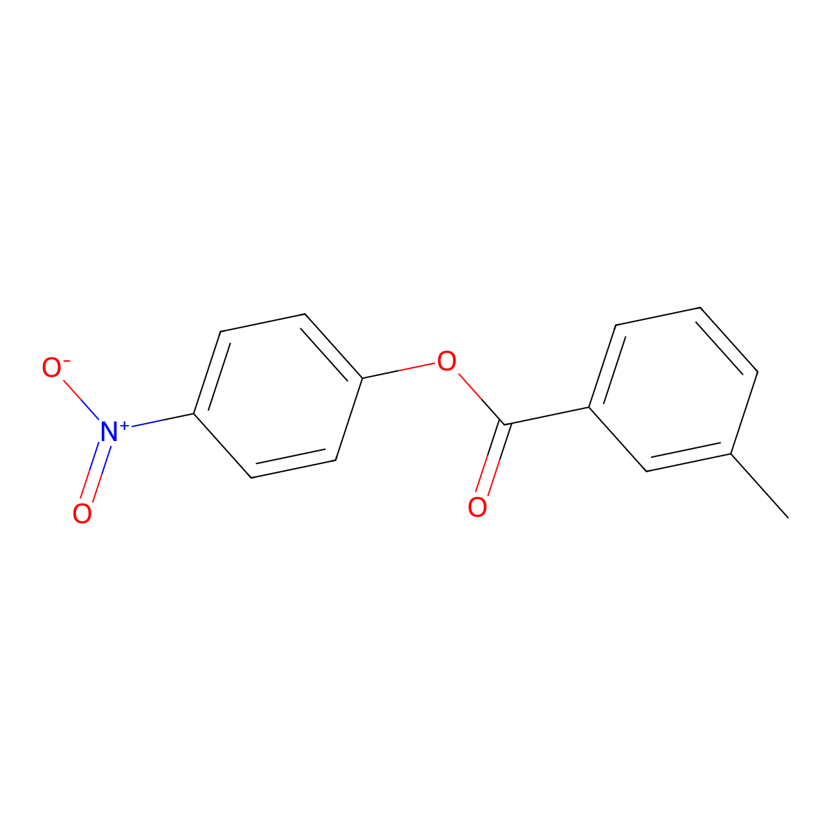 m-Toluic acid, 4-nitrophenyl ester molecular structure, CAS 36718-84-0