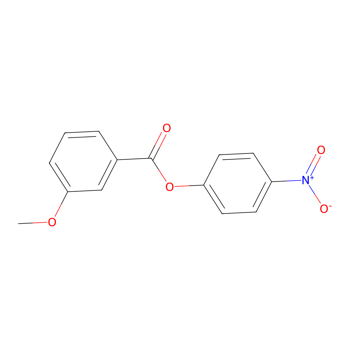 4-Nitrophenyl 3-methoxybenzoate molecular structure, CAS 36718-85-1