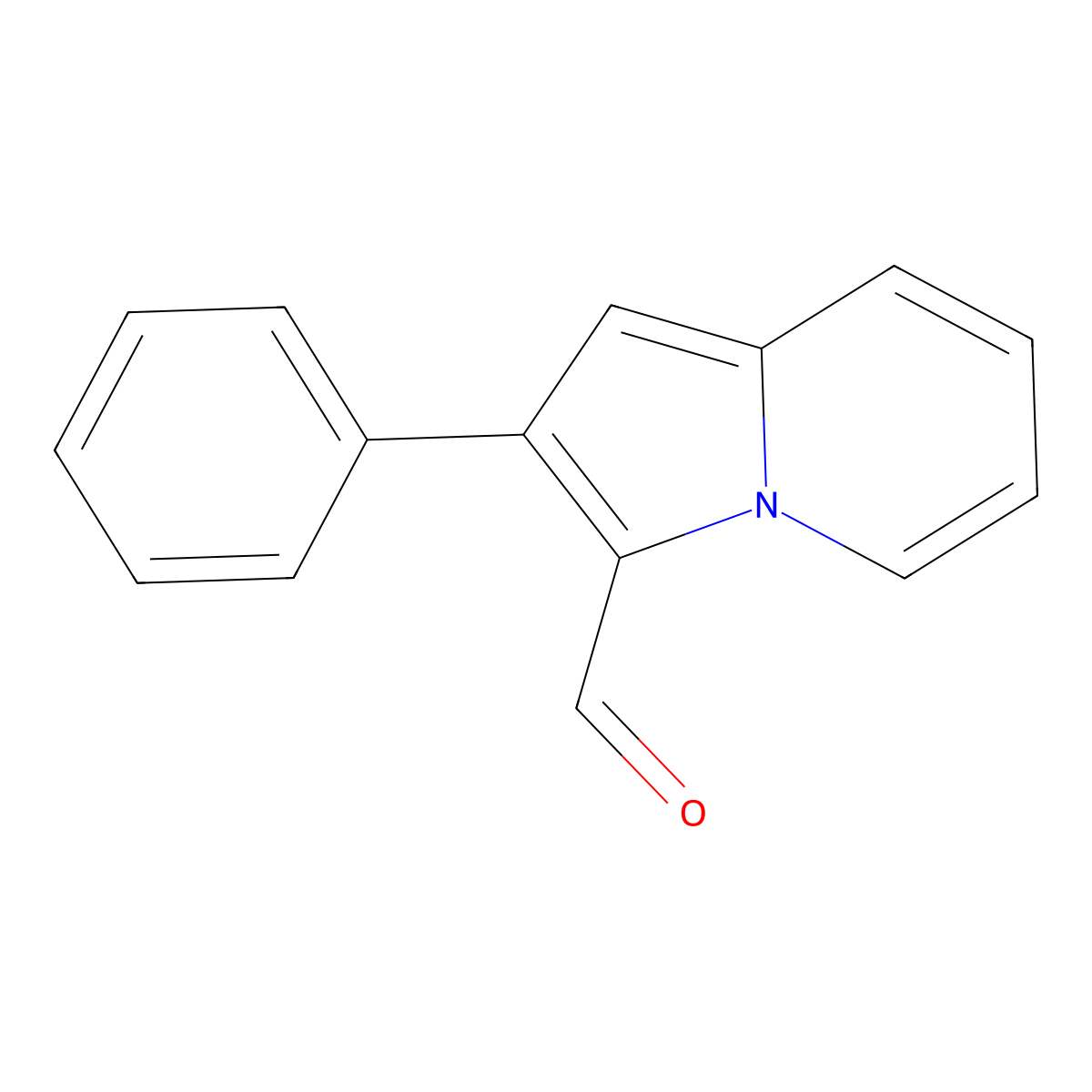 2-Phenylindolizine-3-carbaldehyde molecular structure, CAS 3672-41-1
