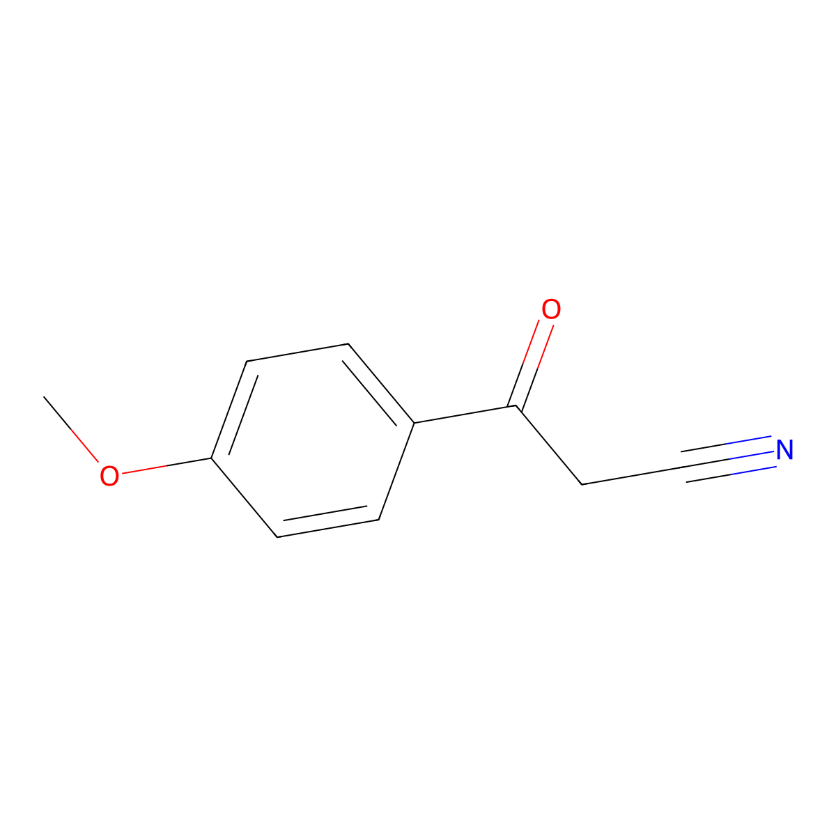 4-Methoxybenzoylacetonitrile molecular structure, CAS 3672-47-7
