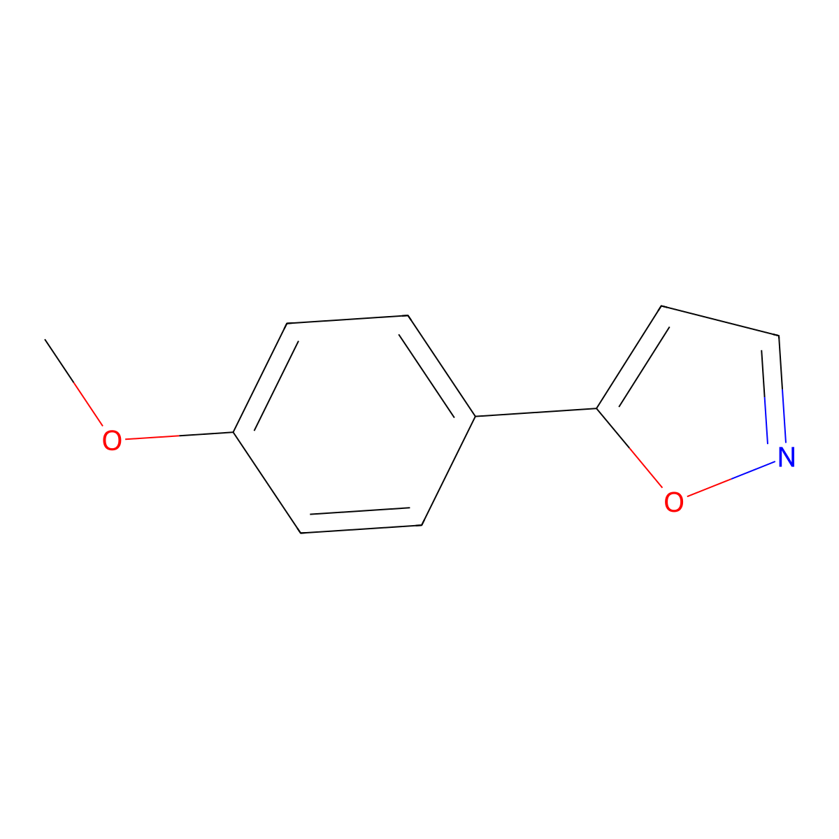 5-(4-Methoxyphenyl)isoxazole molecular structure, CAS 3672-48-8