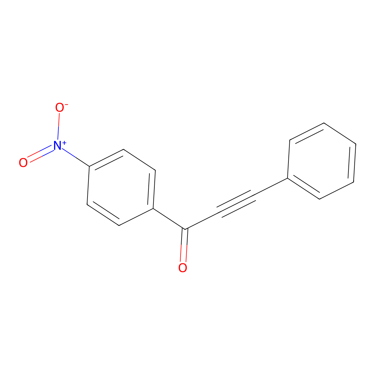 2-Propyn-1-one, 1-(4-nitrophenyl)-3-phenyl- molecular structure, CAS 3672-66-0