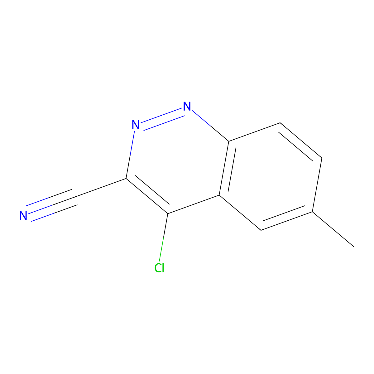 4-Chloro-6-methylcinnoline-3-carbonitrile molecular structure, CAS 36721-11-6