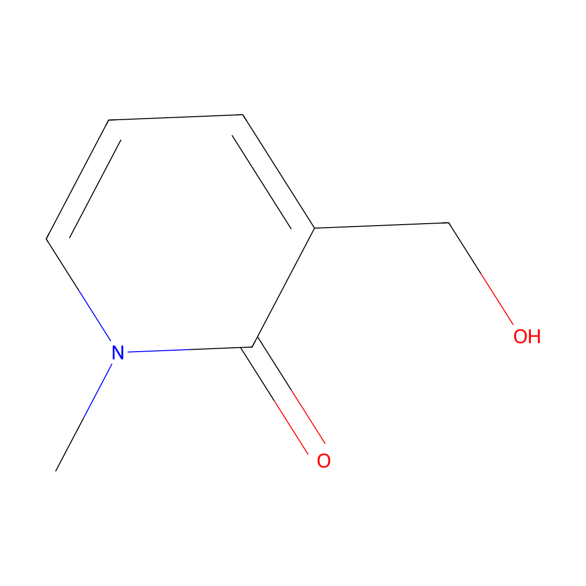 3-(Hydroxymethyl)-1-methylpyridin-2(1H)-one molecular structure, CAS 36721-61-6