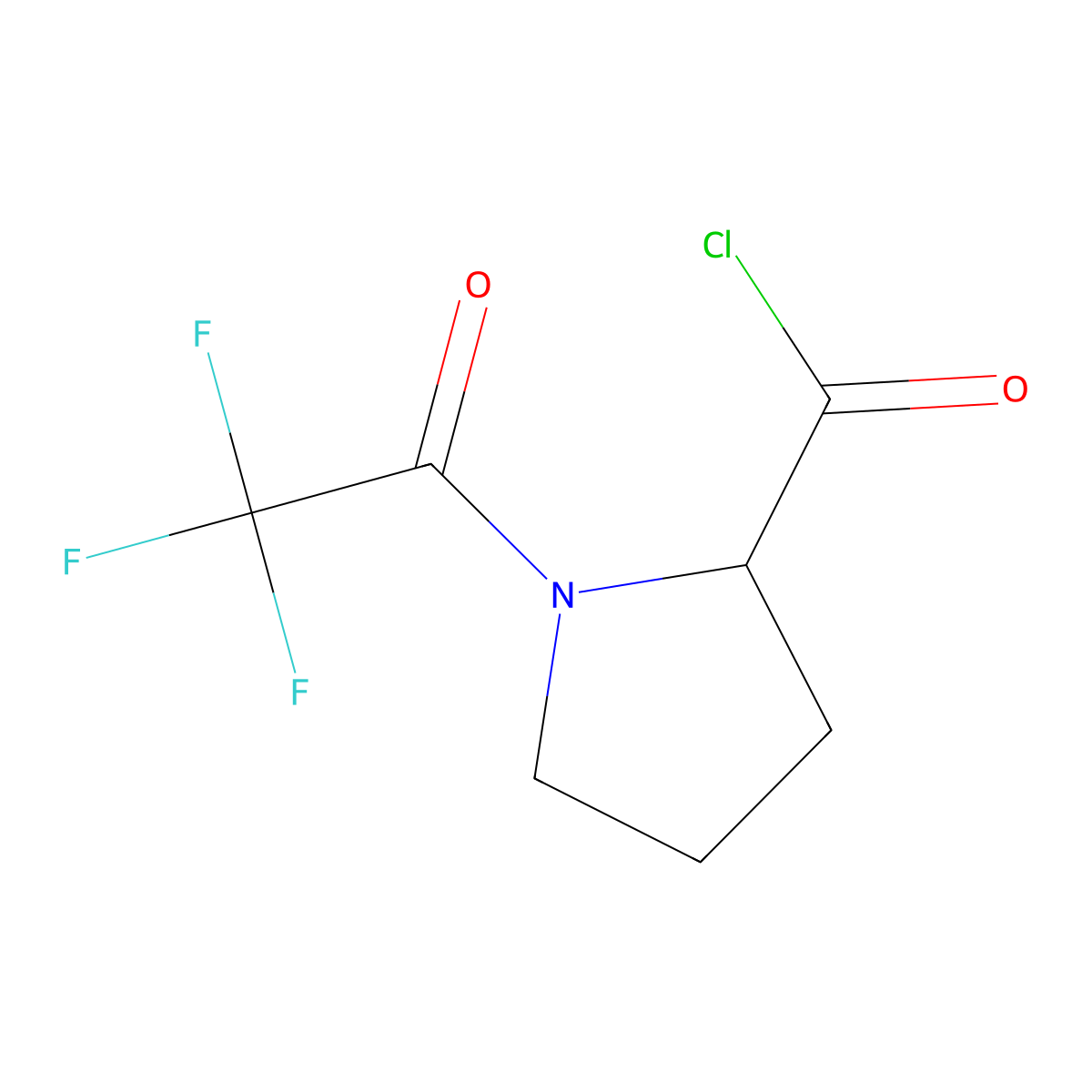 N-Trifluoroacetylprolyl chloride molecular structure, CAS 36724-68-2