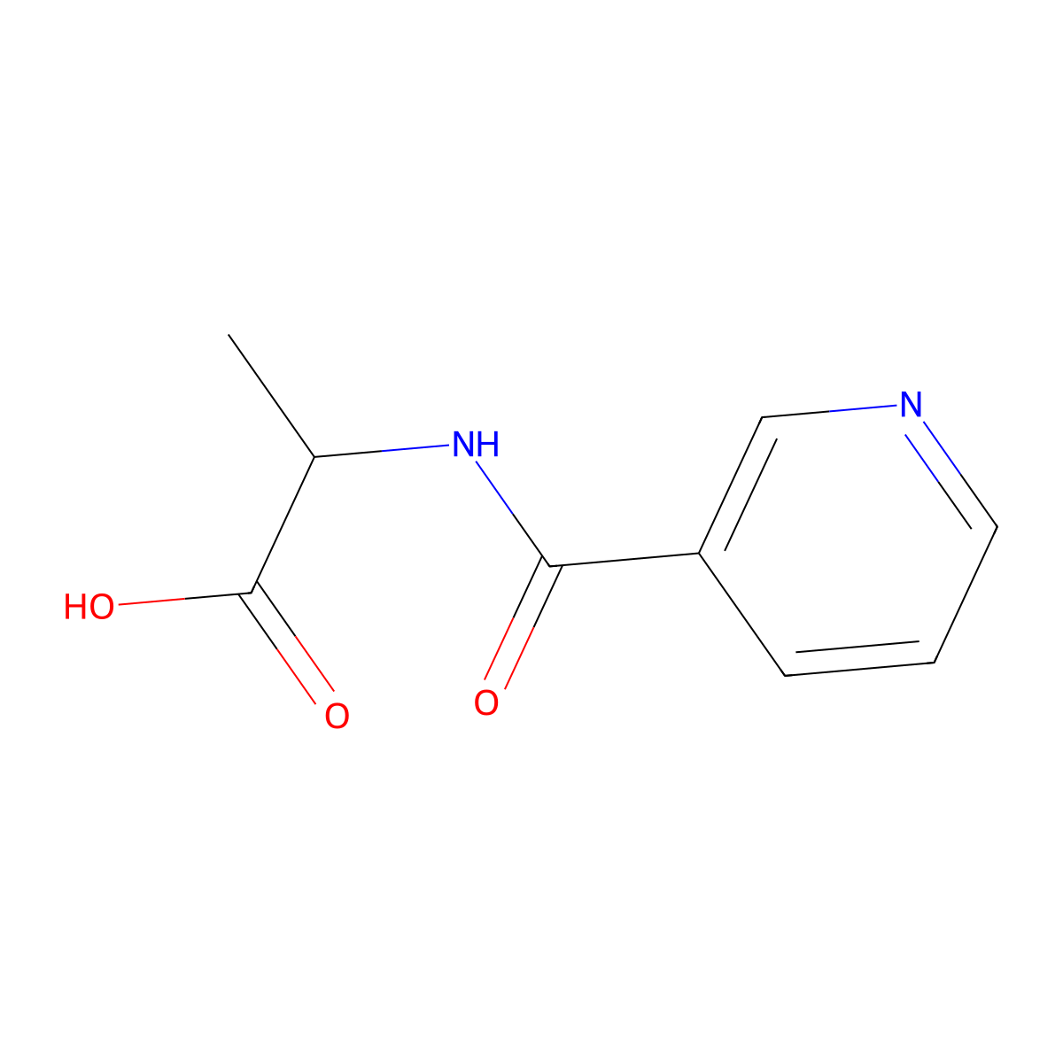 2-(Pyridin-3-ylformamido)propanoic acid molecular structure, CAS 36724-74-0