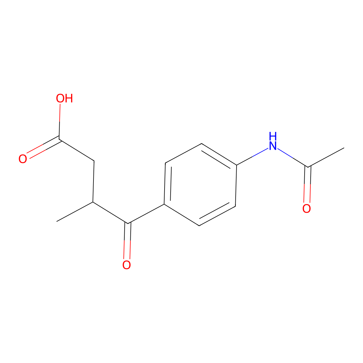 4-(4-Acetamidophenyl)-3-methyl-4-oxobutanoic acid molecular structure, CAS 36725-26-5