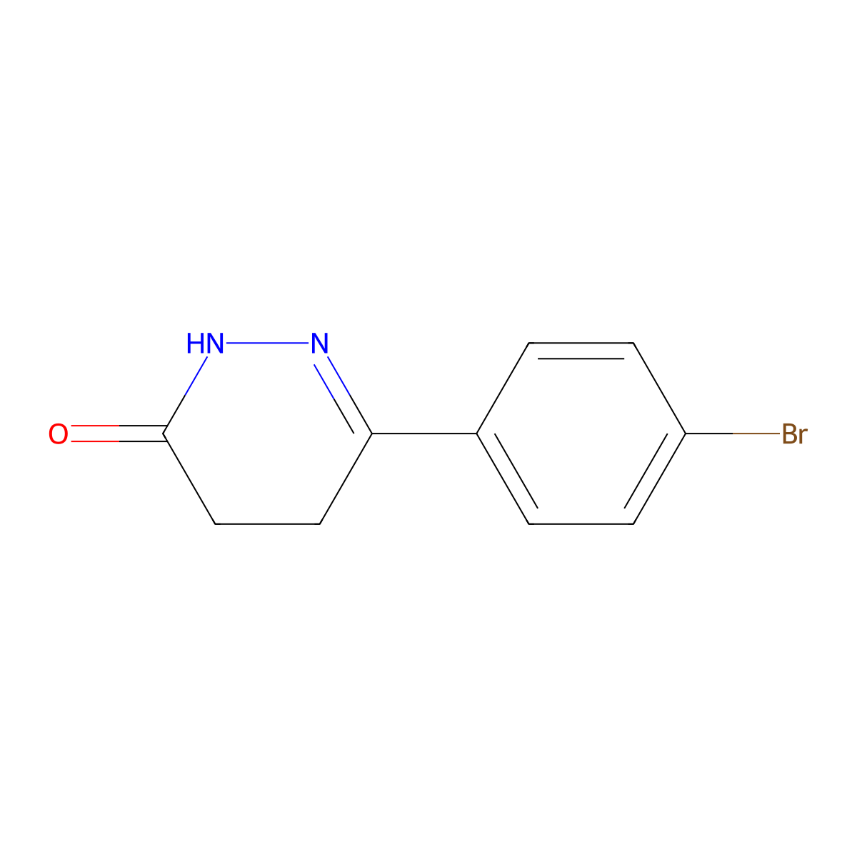 6-(4-Bromophenyl)-4,5-dihydropyridazin-3(2H)-one molecular structure, CAS 36725-37-8