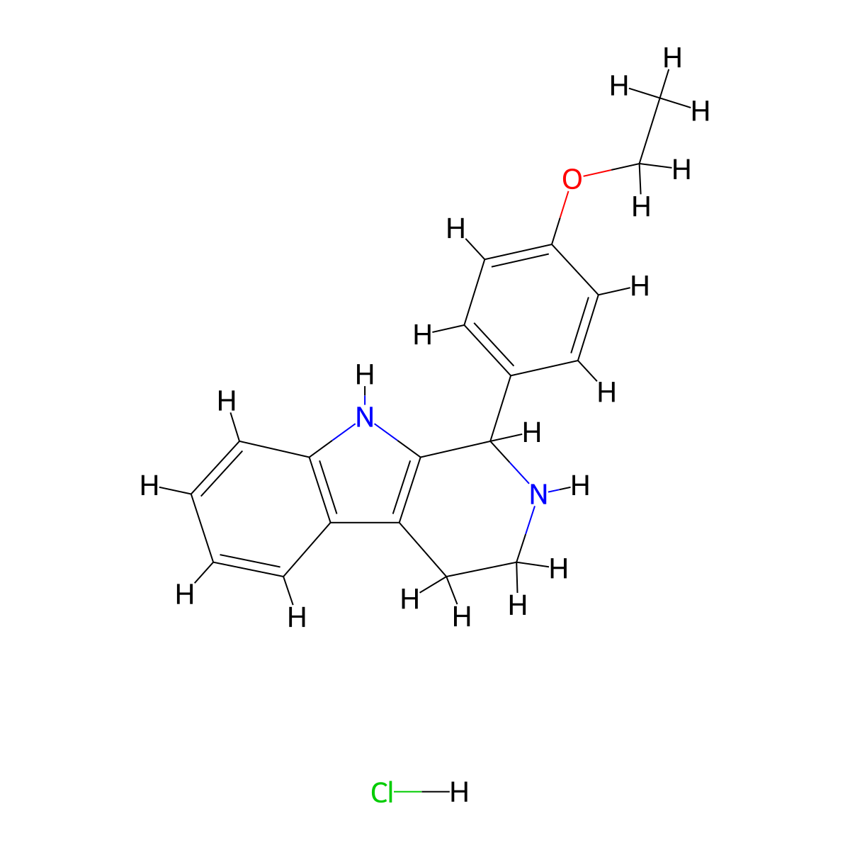 1-(4-ethoxyphenyl)-2,3,4,9-tetrahydro-1H-beta-carboline hydrochloride molecular structure, CAS 367251-32-9