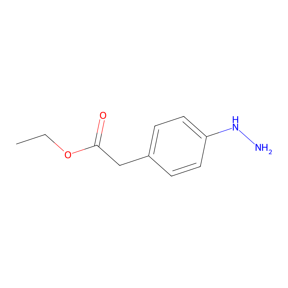 Ethyl 2-(4-hydrazinylphenyl)acetate molecular structure, CAS 367255-29-6