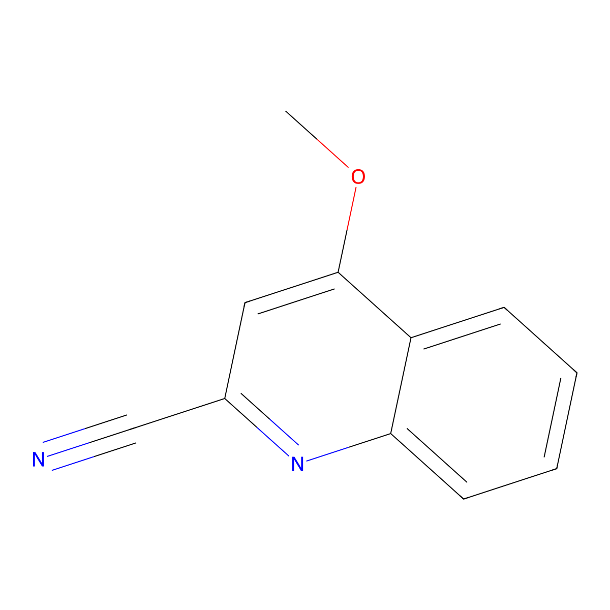 4-Methoxyquinoline-2-carbonitrile molecular structure, CAS 36726-69-9