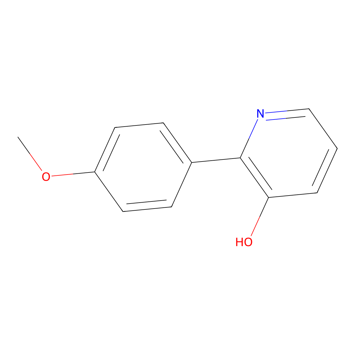 2-(4-Methoxyphenyl)pyridin-3-ol molecular structure, CAS 36726-85-9