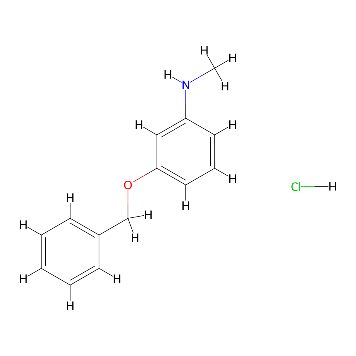 3-(benzyloxy)-N-methylaniline hydrochloride molecular structure, CAS 367261-51-6