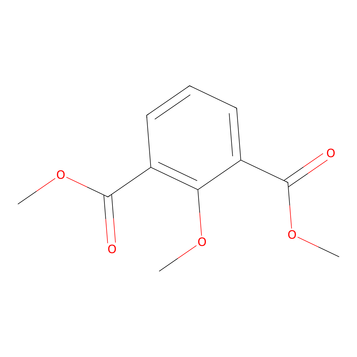 Dimethyl 2-methoxybenzene-1,3-dicarboxylate molecular structure, CAS 36727-13-6