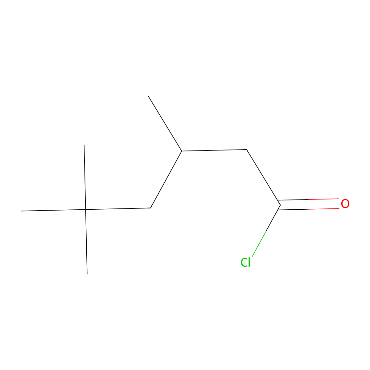 3,5,5-Trimethylhexanoyl chloride molecular structure, CAS 36727-29-4