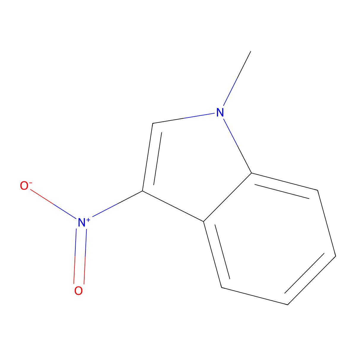 1-Methyl-3-nitro-1H-indole molecular structure, CAS 36728-89-9