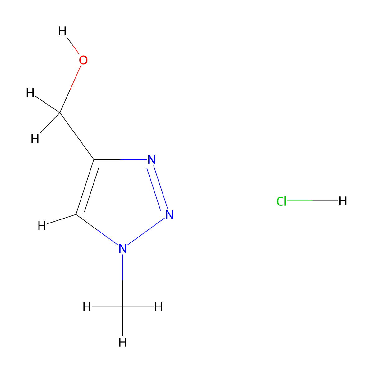 (1-methyl-1H-1,2,3-triazol-4-yl)methanol hydrochloride molecular structure, CAS 367281-46-7